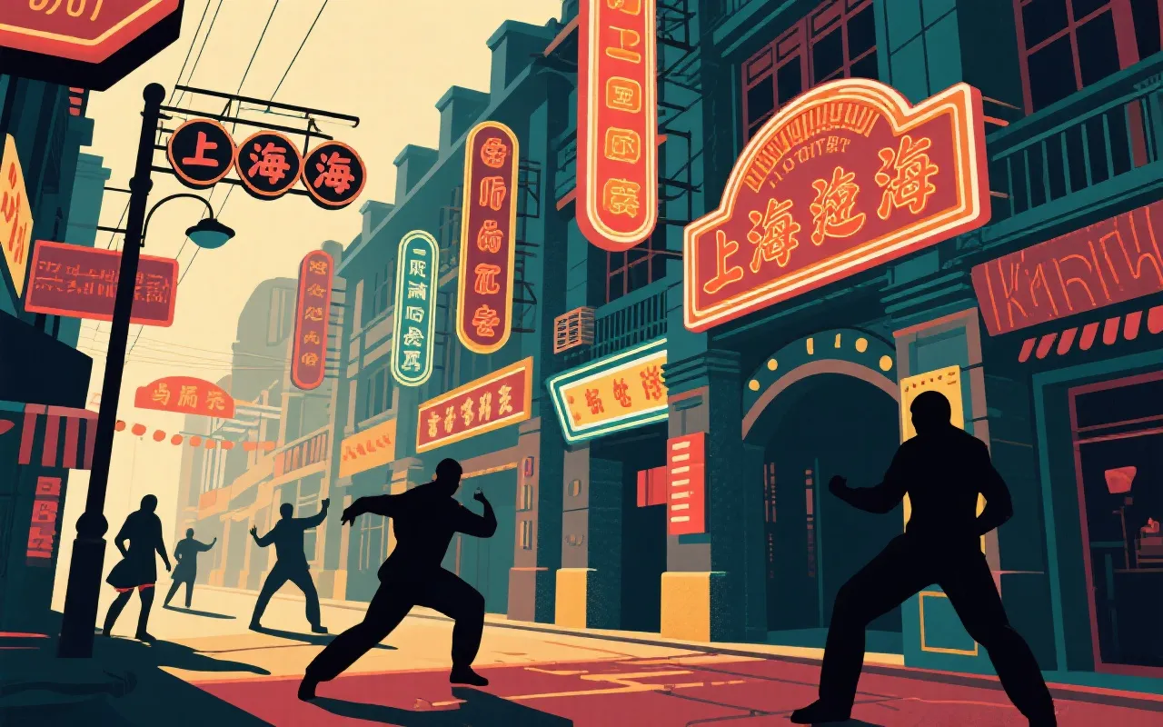 血战上海滩游戏场景海报
